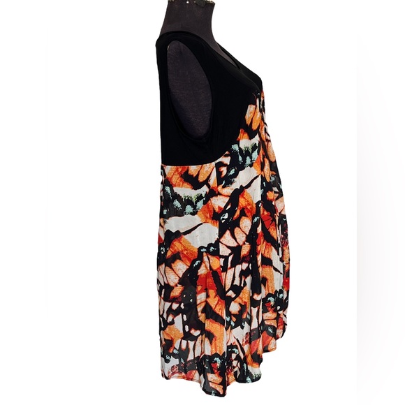 Taking Shape Womens Sleeveless Tunic Blouse Sheer Animal Print Plus Sz S / 16 - Picture 3 of 8